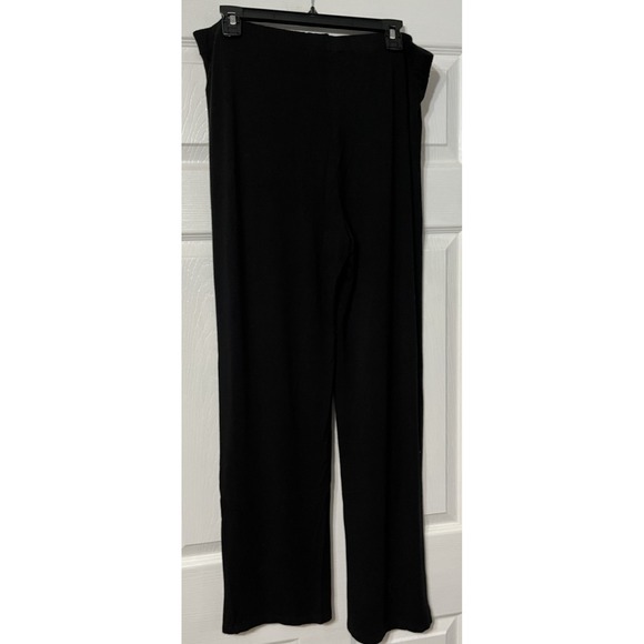 Adrienne Vittadini Black‎ Knit  Pull On Stretch Comfort Pants Women Large - Picture 3 of 5